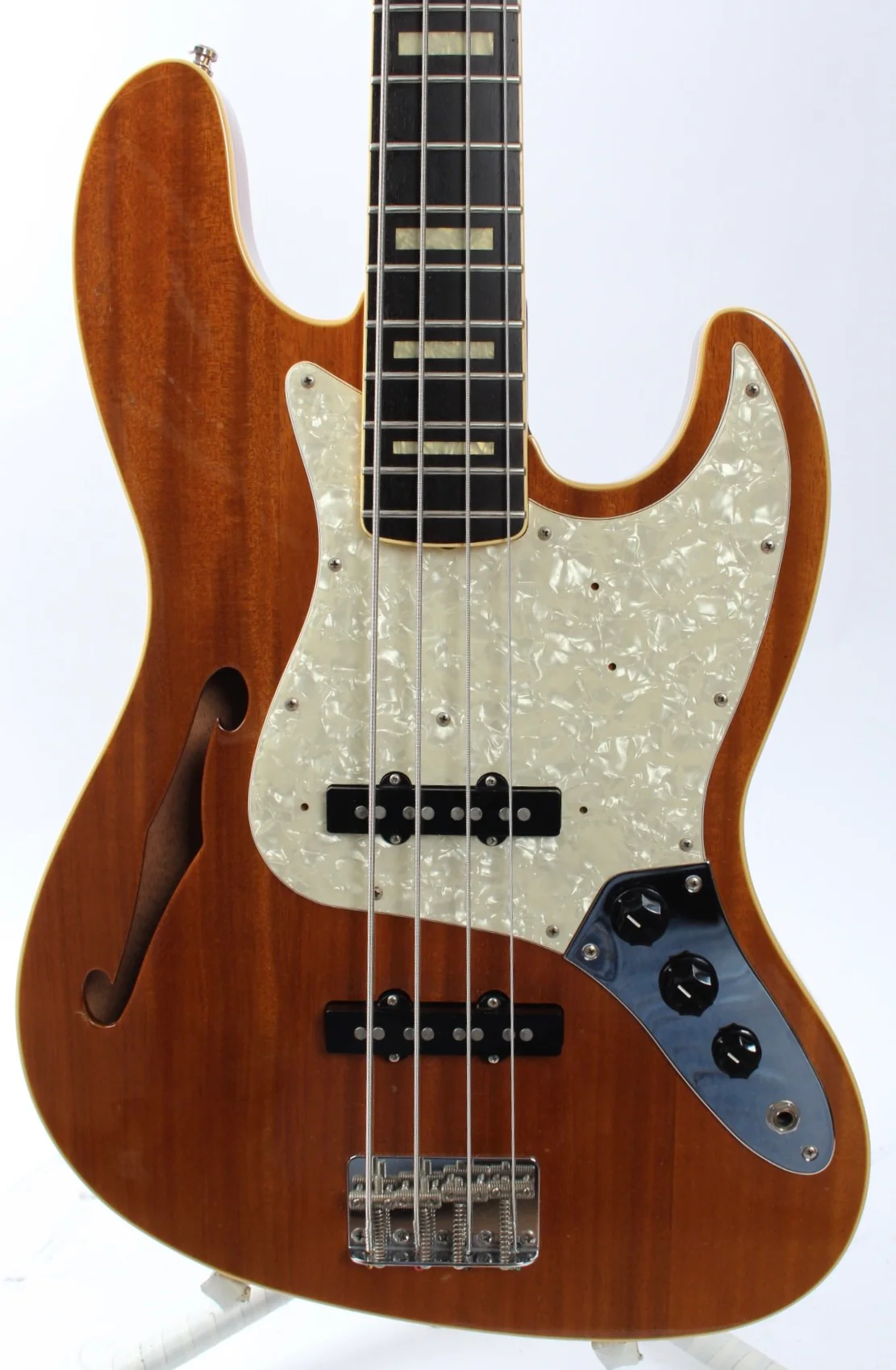 2012 Fender Jazz Bass JB-HO thinline hollowbody natural - Image 2