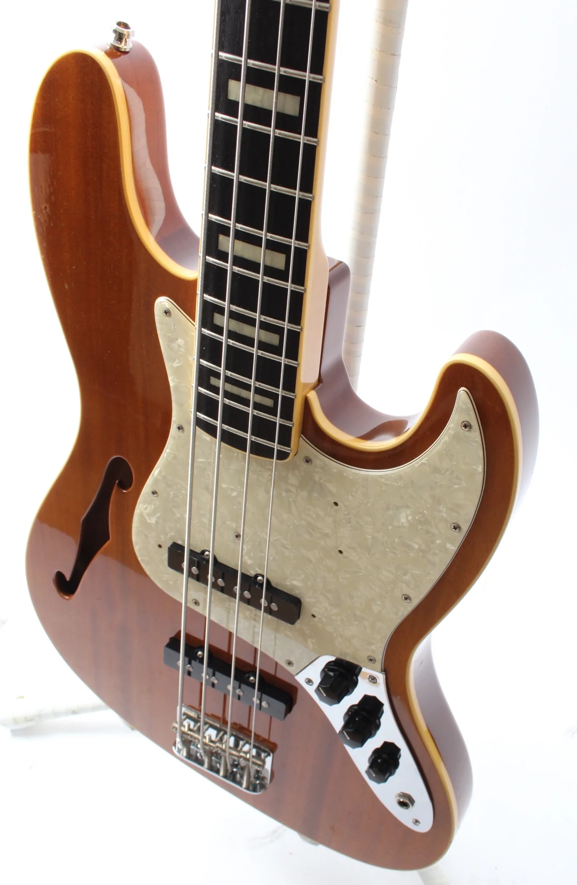 2012 Fender Jazz Bass JB-HO thinline hollowbody natural - Image 3