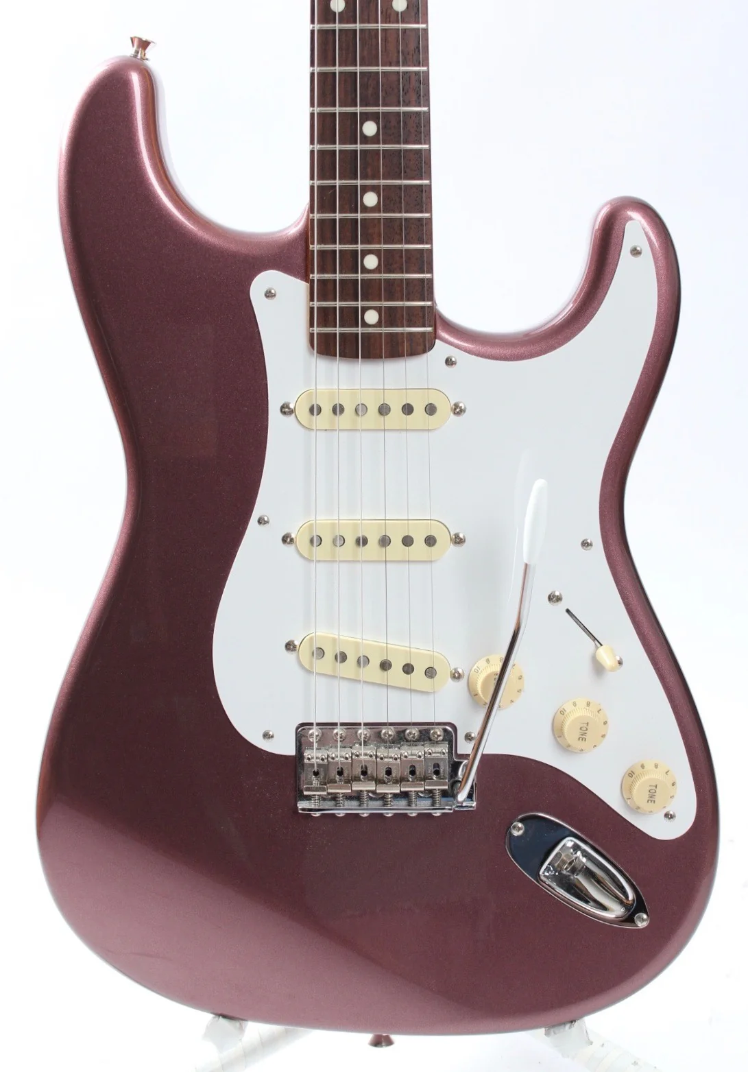 2012 Fender Stratocaster '62 Reissue matching headstock burgundy mist metallic - Image 2