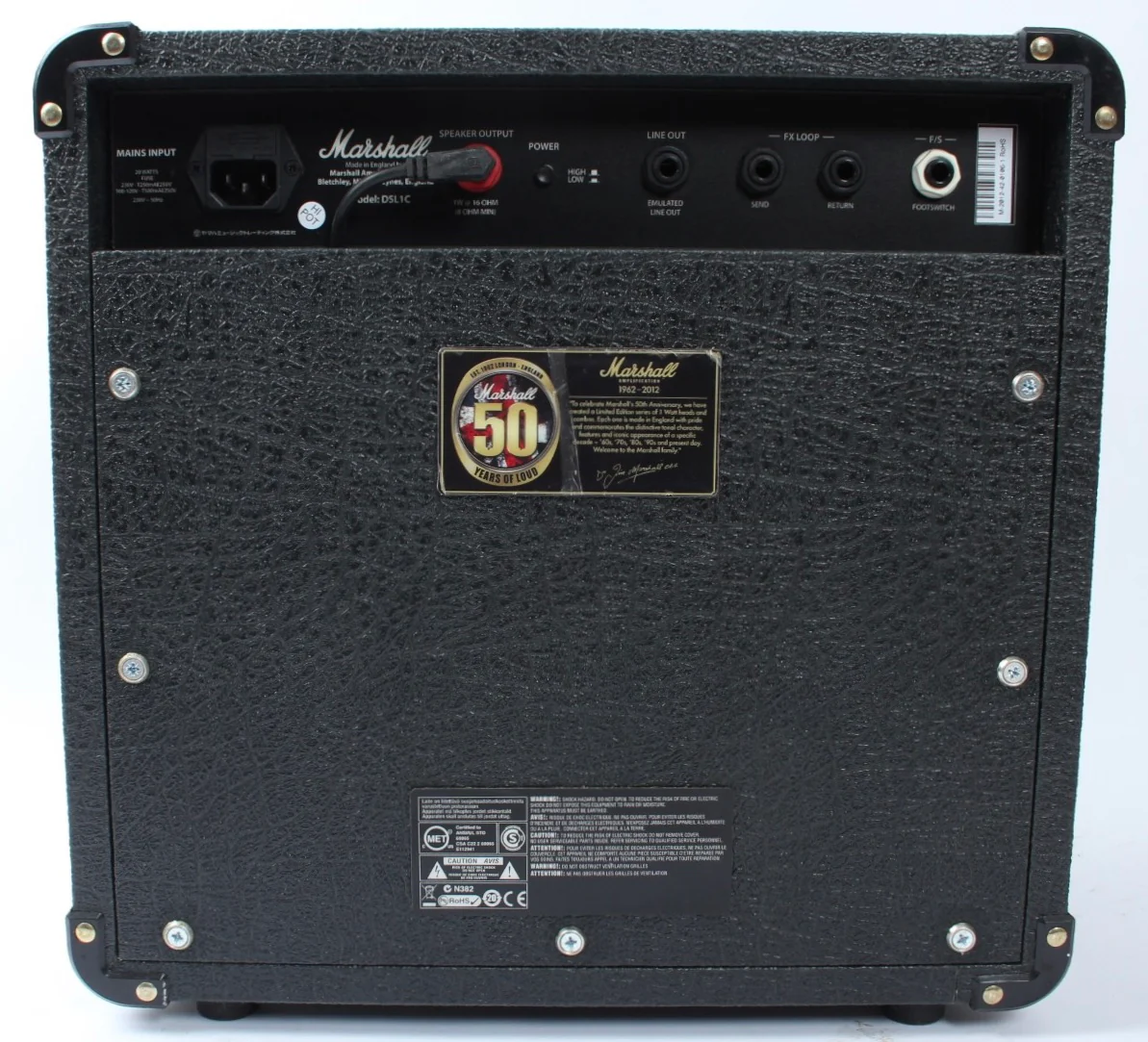 2012 Marshall JCM2000 DSL1C 1w two channel all tube amp 50th anniversary - Image 6