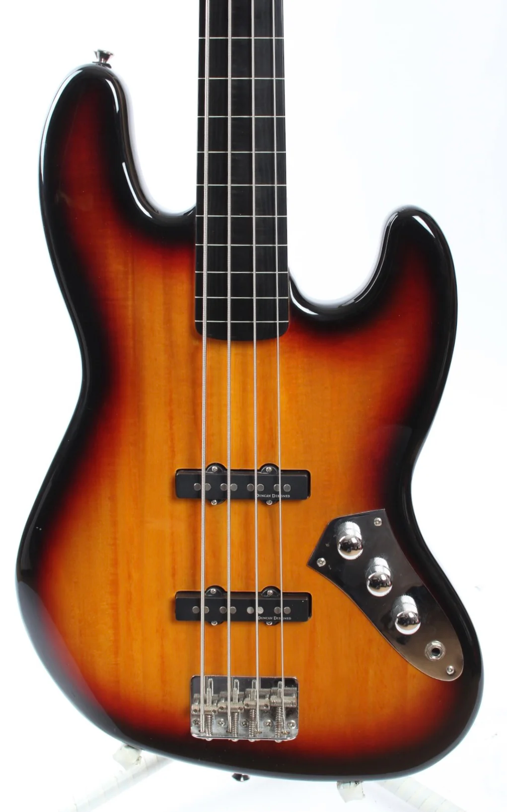 2012 Squier Jazz Bass Vintage Modified Fretless sunburst - Image 2
