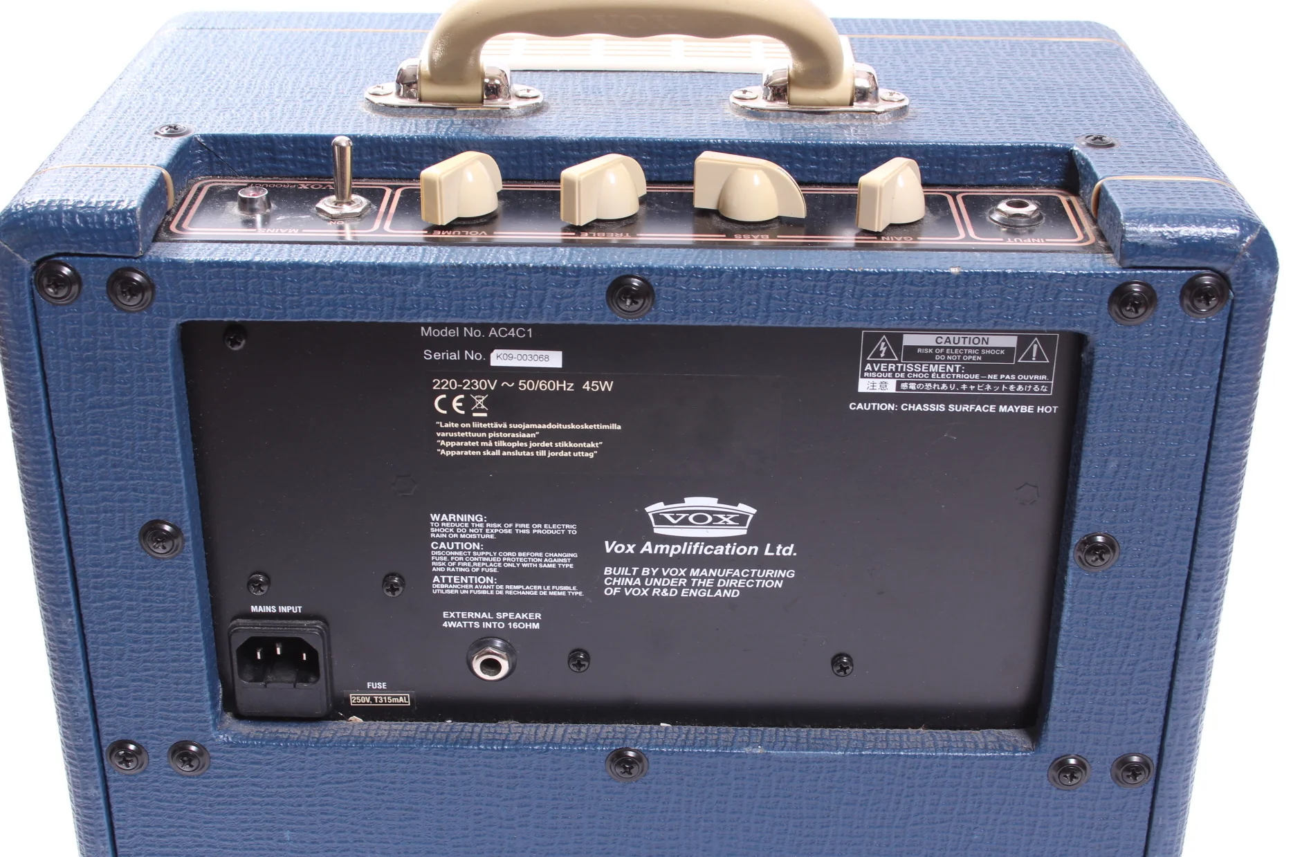 2012 Vox AC4 / AC4C1 blue - Image 4