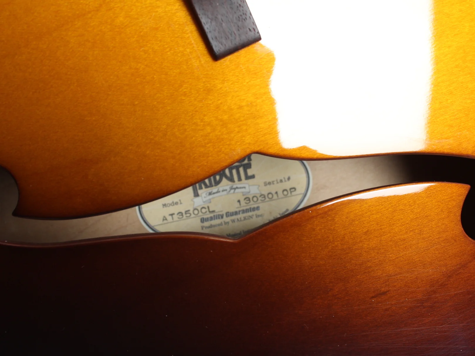 2013 Archtop Tribute AT350 Classic Gibson ES-350 sunburst - Image 11