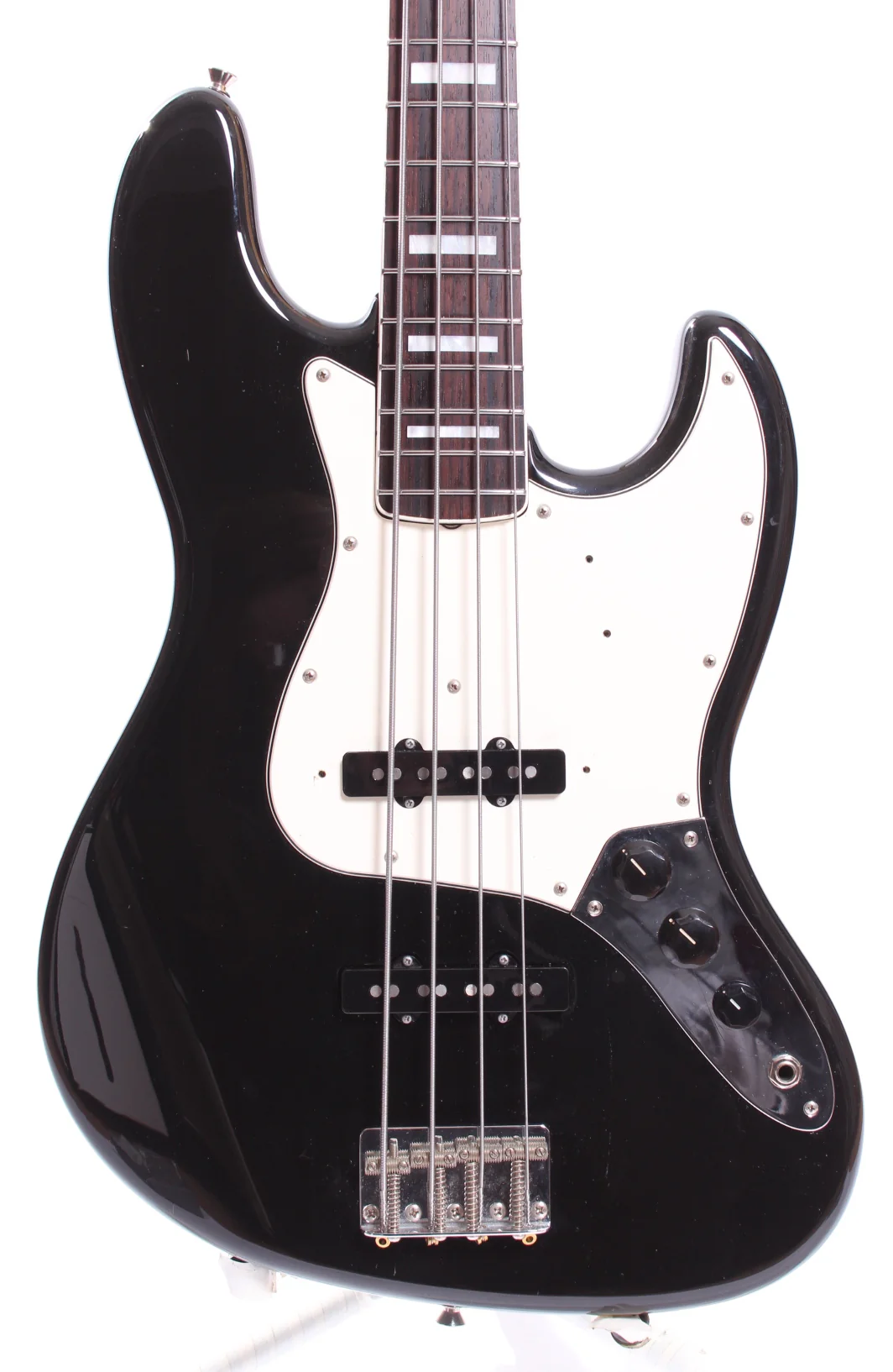 2013 Fender Jazz Bass 66 Reissue matching headstock black - Image 2