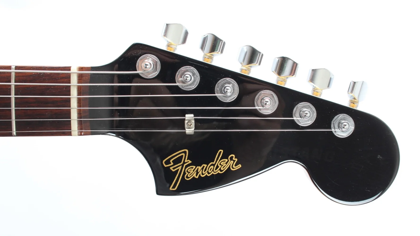 2013 Fender Mustang 69 Reissue matching headstock black - Image 5