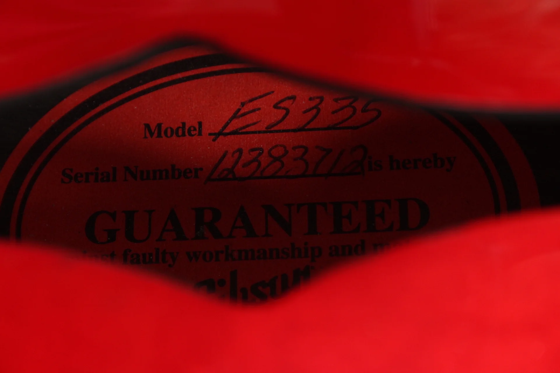 2013 Gibson ES-335 Lefty figured cherry red - Image 11