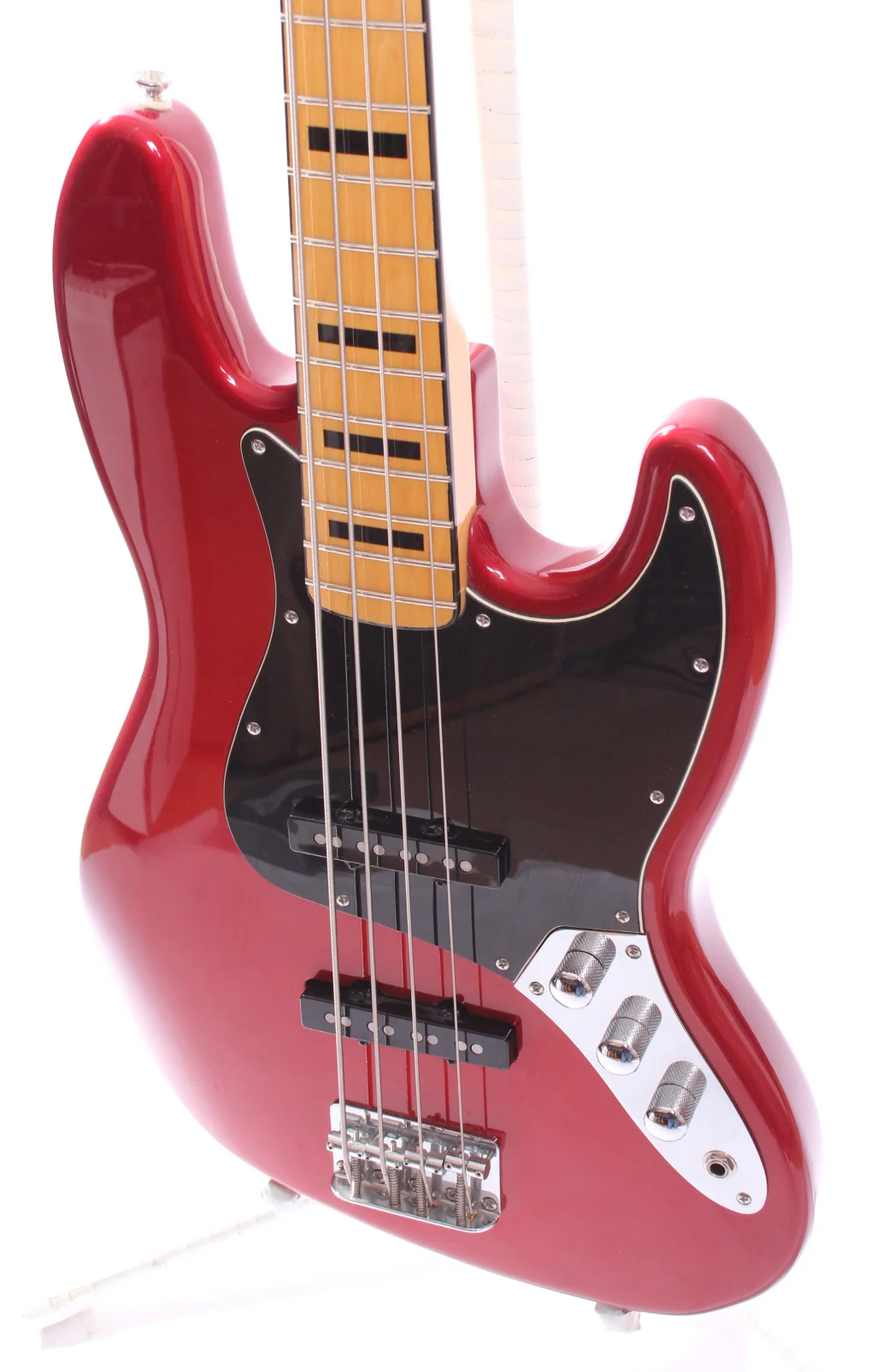 2013 Squier Vintage Modified Jazz Bass 70s candy apple red - Image 3