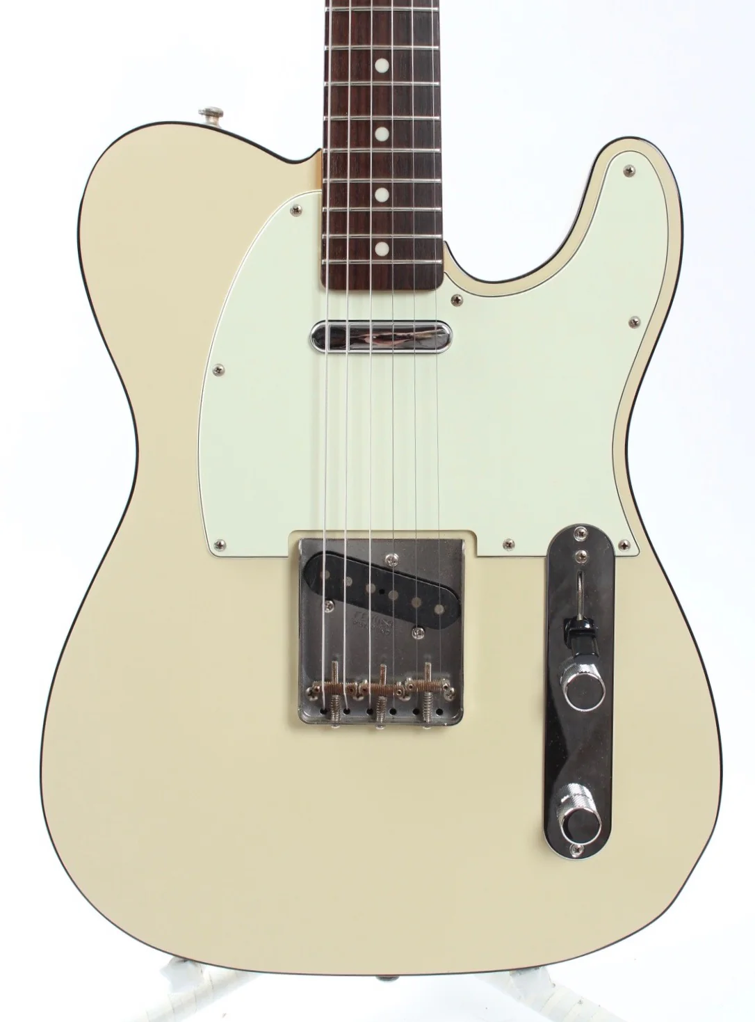 2015 Fender Custom Telecaster 62 Reissue tuxedo black binding vintage white - Image 2