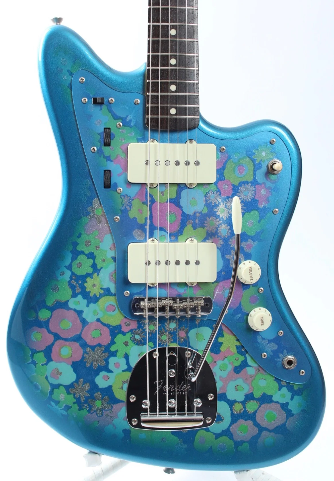 2018 Fender Jazzmaster Traditional 60s blue flower - Image 2