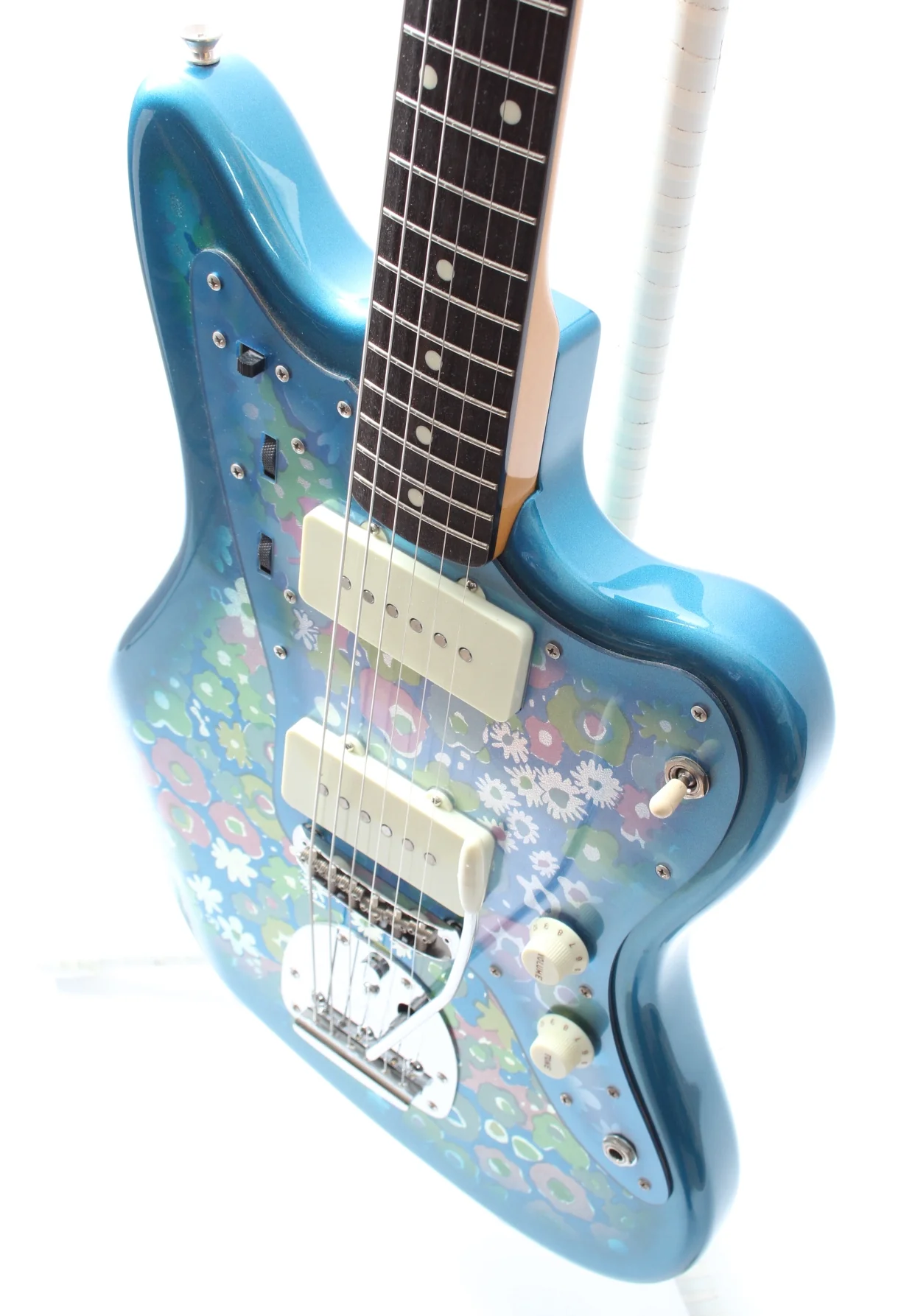 2018 Fender Jazzmaster Traditional 60s blue flower - Image 3