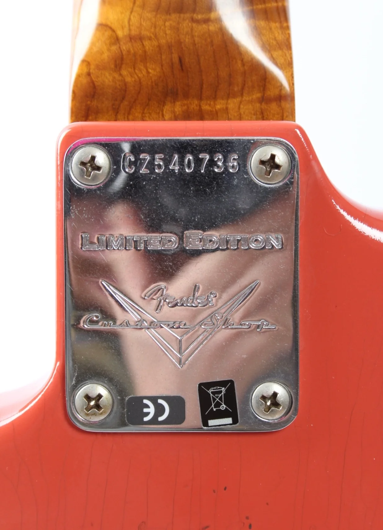 2019 Fender Custom Shop LTD Roasted Tomatillo Strat Relic fiesta red - Image 11