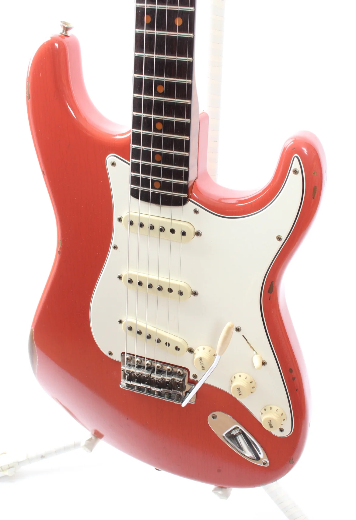 2019 Fender Custom Shop LTD Roasted Tomatillo Strat Relic fiesta red - Image 3