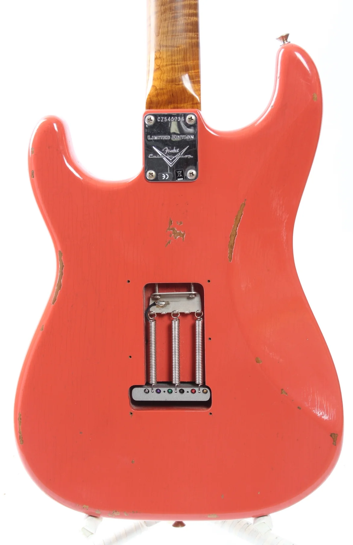 2019 Fender Custom Shop LTD Roasted Tomatillo Strat Relic fiesta red - Image 7