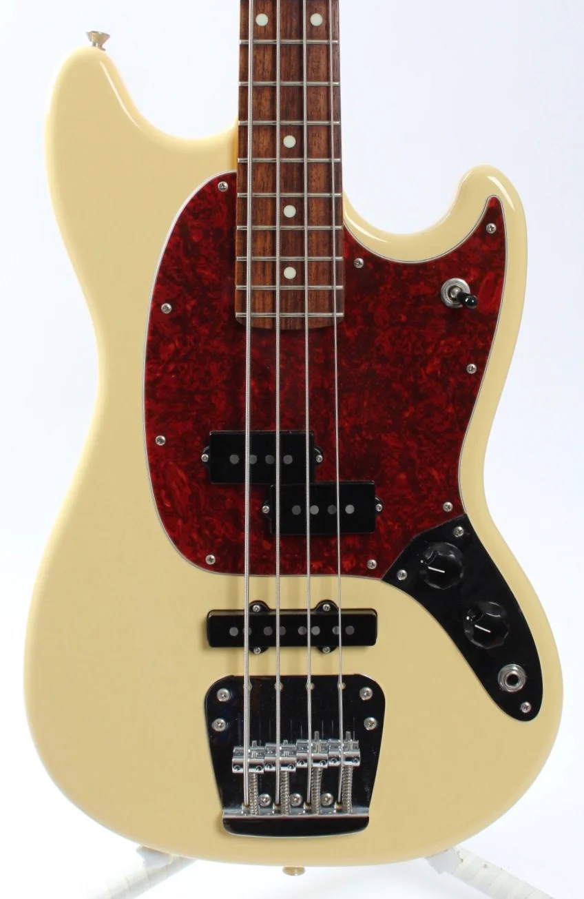 2019 Fender Mustang Bass Hybrid PJ vintage white - Image 2