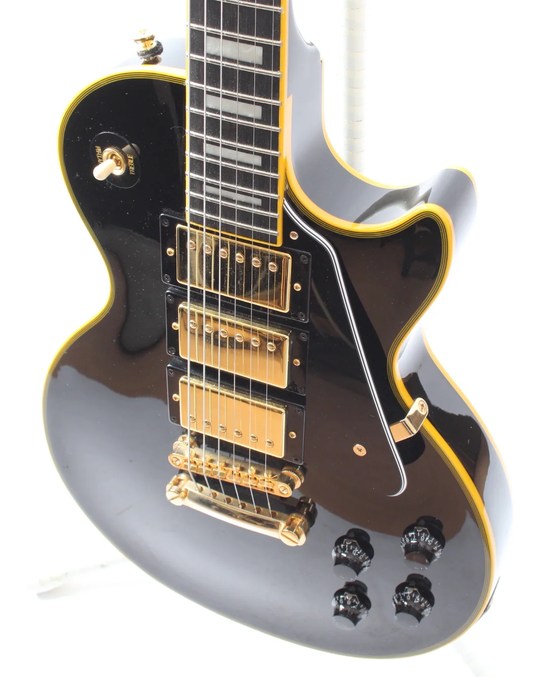 2020 Epiphone Joe Bonamassa Black Beauty Les Paul Custom ebony - Image 3