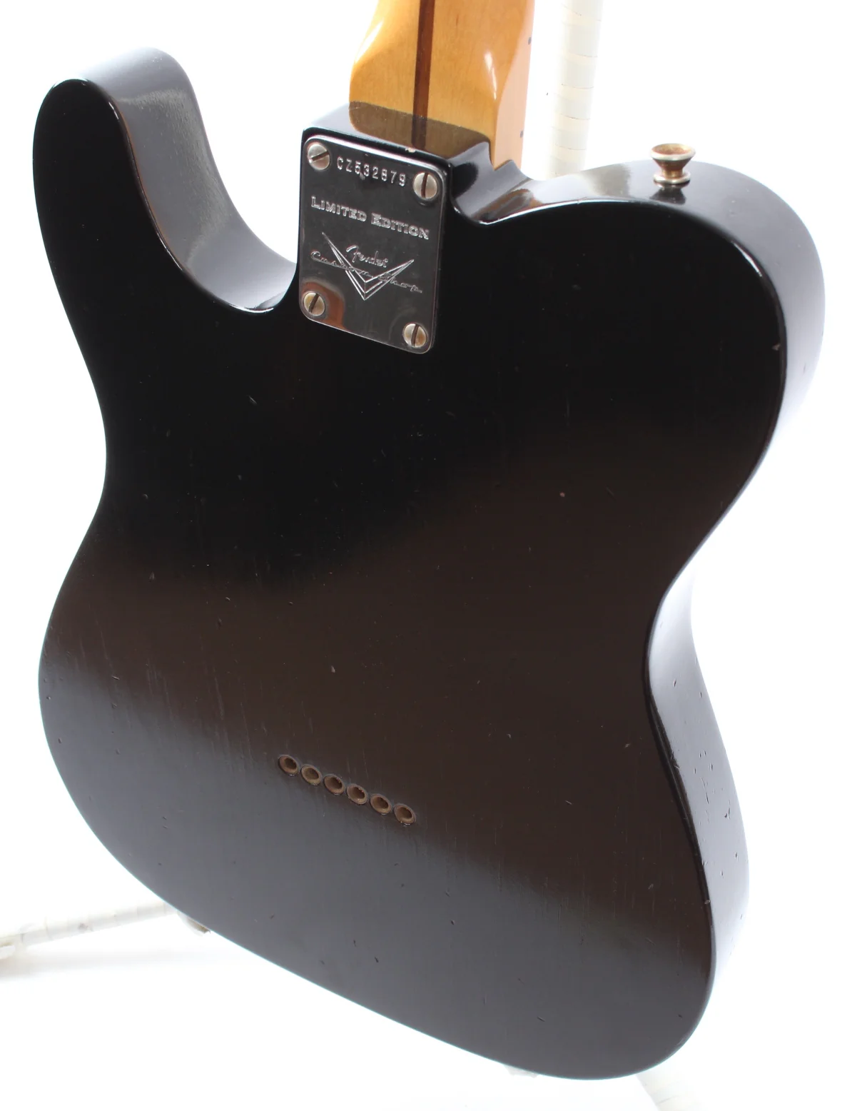 2021 Fender Custom Shop Ltd Roasted Pine Double Esquire Relic black - Image 10
