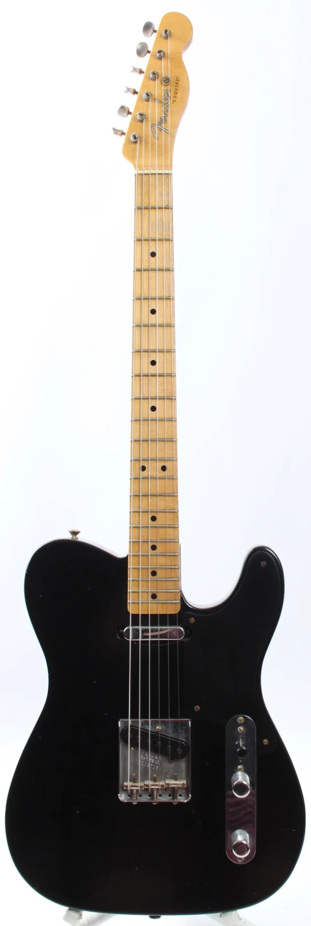 2021 Fender Custom Shop Ltd Roasted Pine Double Esquire Relic black - Image 3