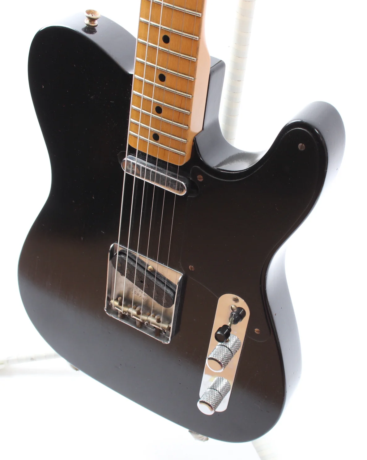 2021 Fender Custom Shop Ltd Roasted Pine Double Esquire Relic black - Image 5