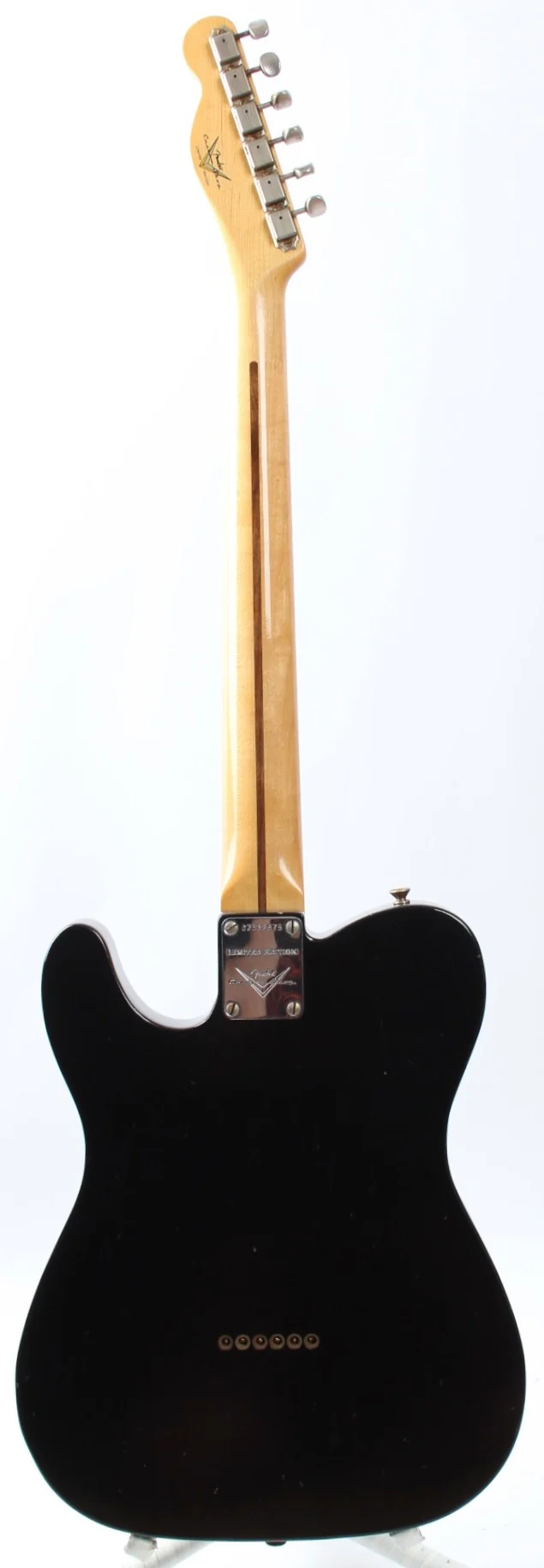 2021 Fender Custom Shop Ltd Roasted Pine Double Esquire Relic black - Image 8