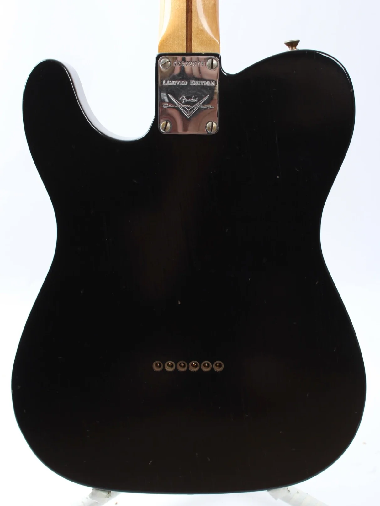2021 Fender Custom Shop Ltd Roasted Pine Double Esquire Relic black - Image 9