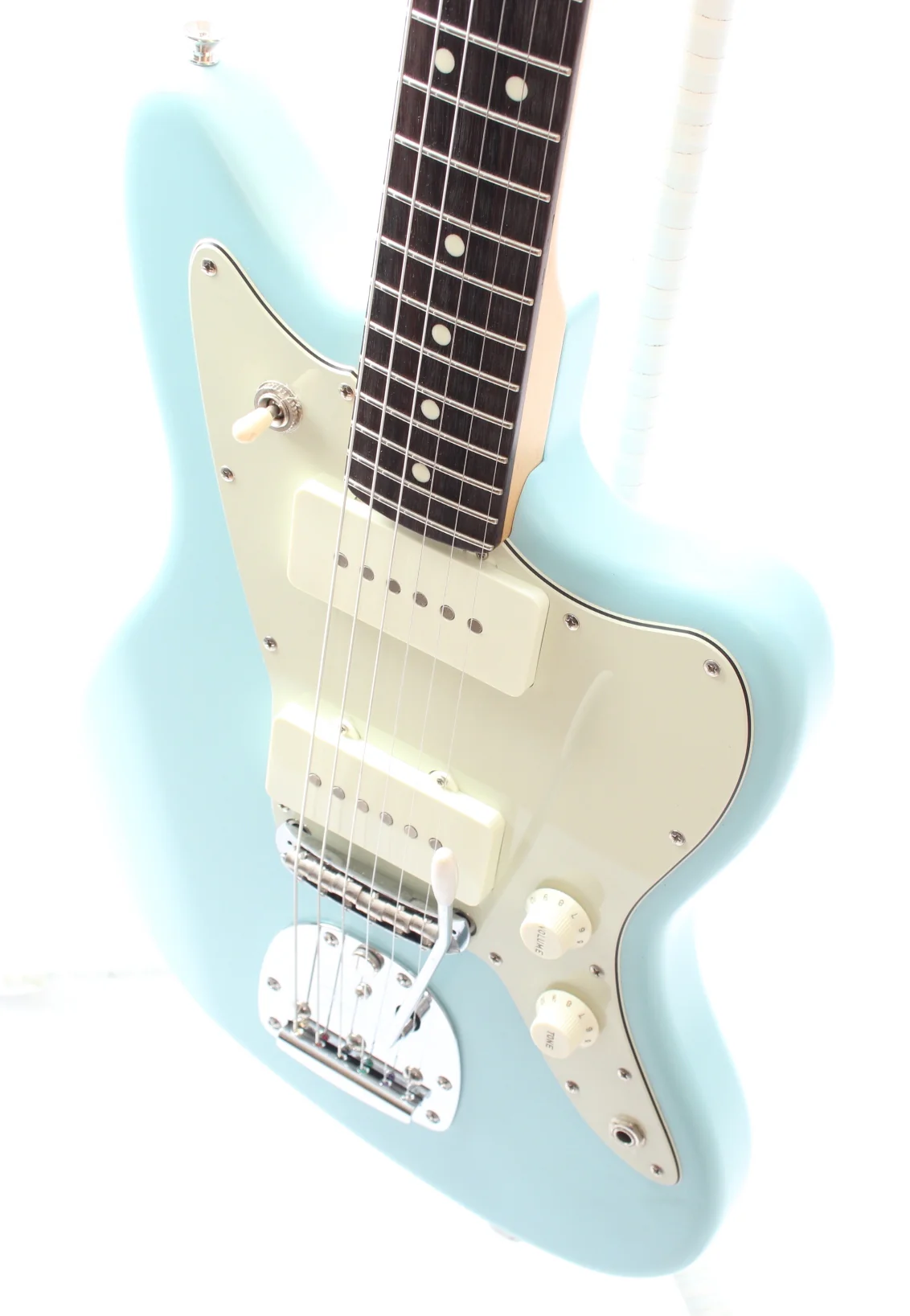 2022 Fender Jazzmaster Junior satin daphne blue - Image 3