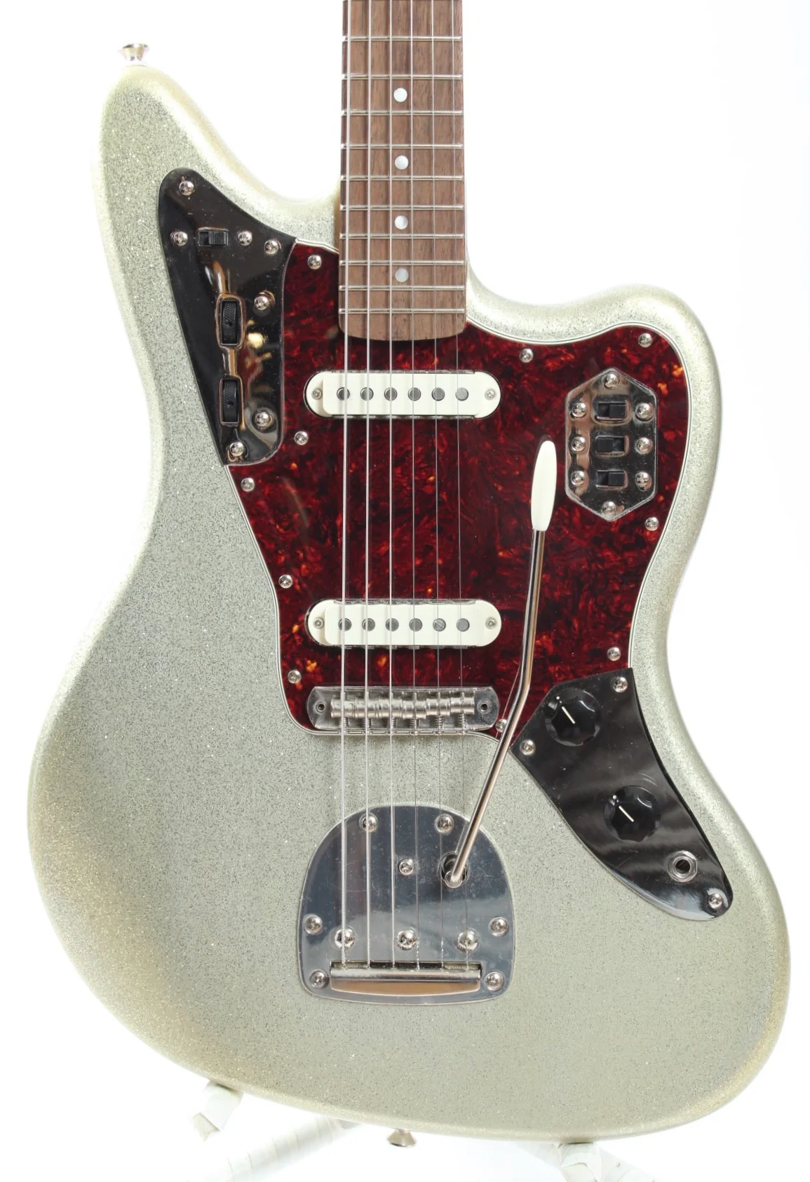 2022 Squier Classic Vibe 60s Jaguar FSR silver sparkle - Image 2