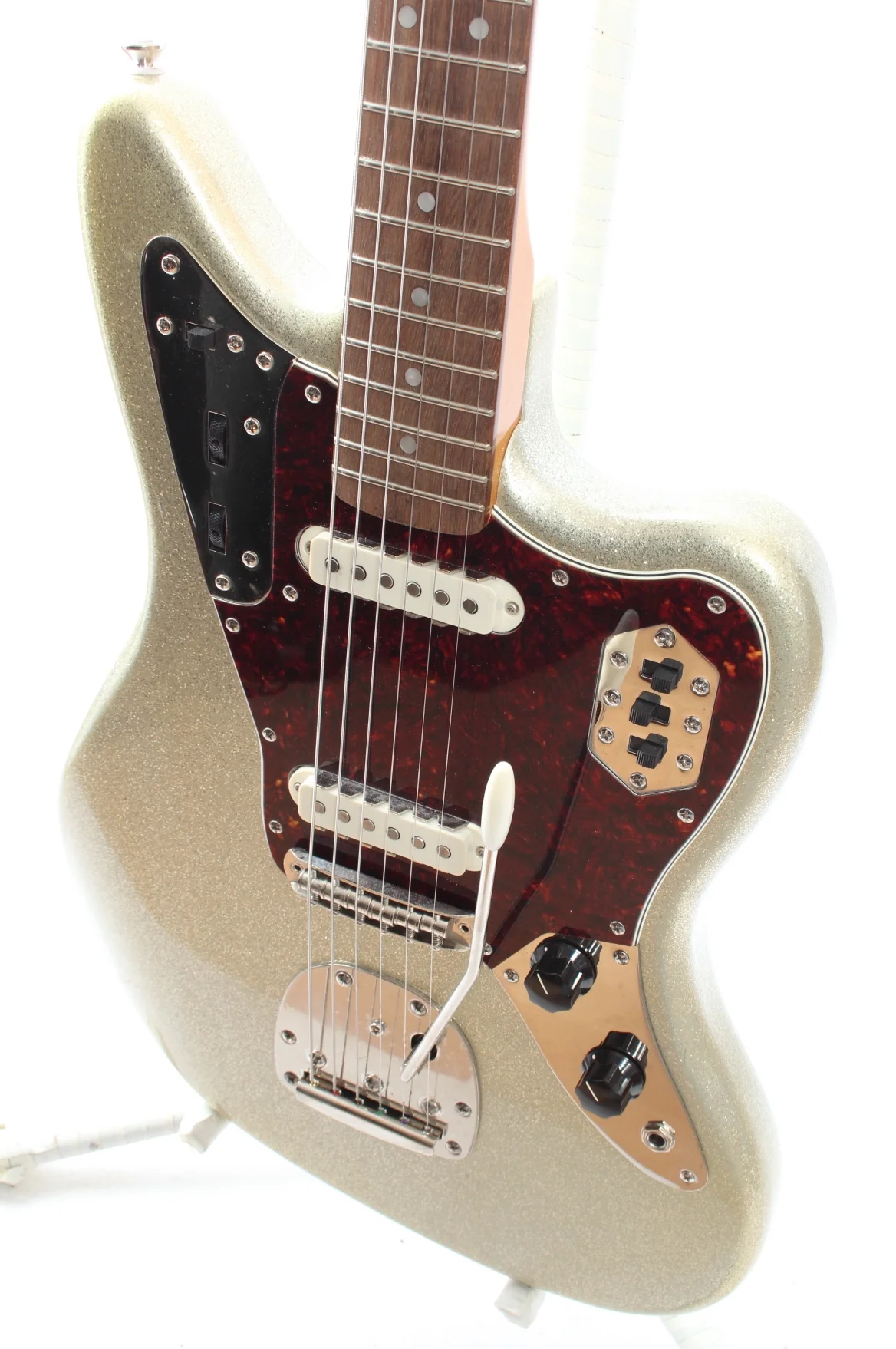 2022 Squier Classic Vibe 60s Jaguar FSR silver sparkle - Image 3