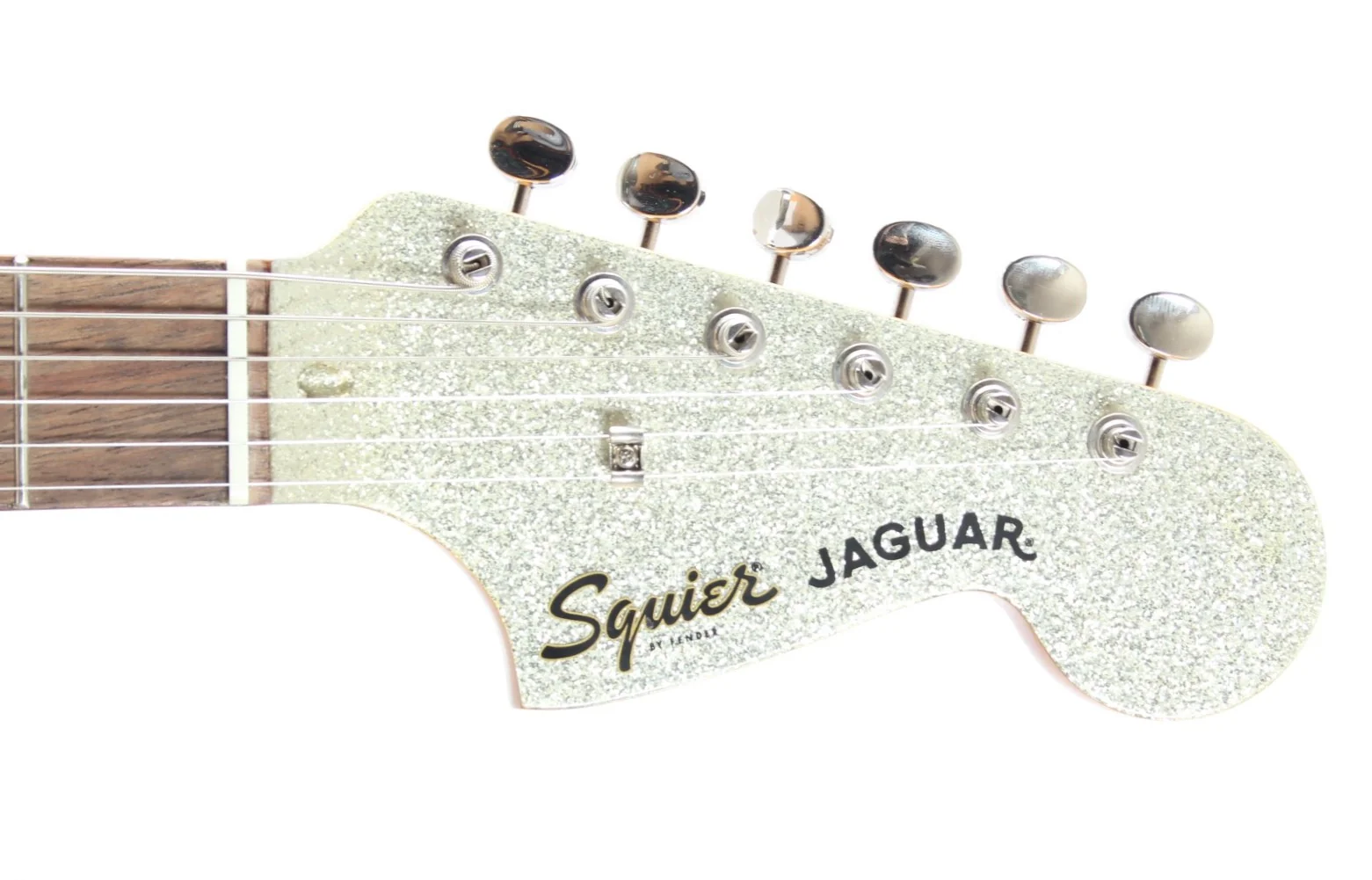 2022 Squier Classic Vibe 60s Jaguar FSR silver sparkle - Image 5