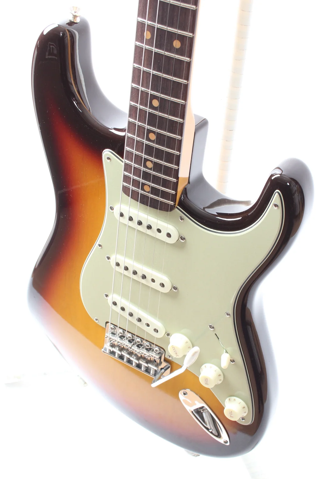 2023 Fender Vintage Custom 1959 Strat chocolate three-tone sunburst - Image 3