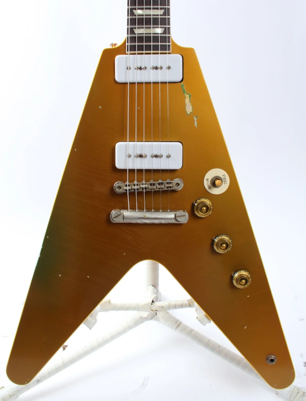 2024 Custom Flying V P-90 goldtop - Image 2