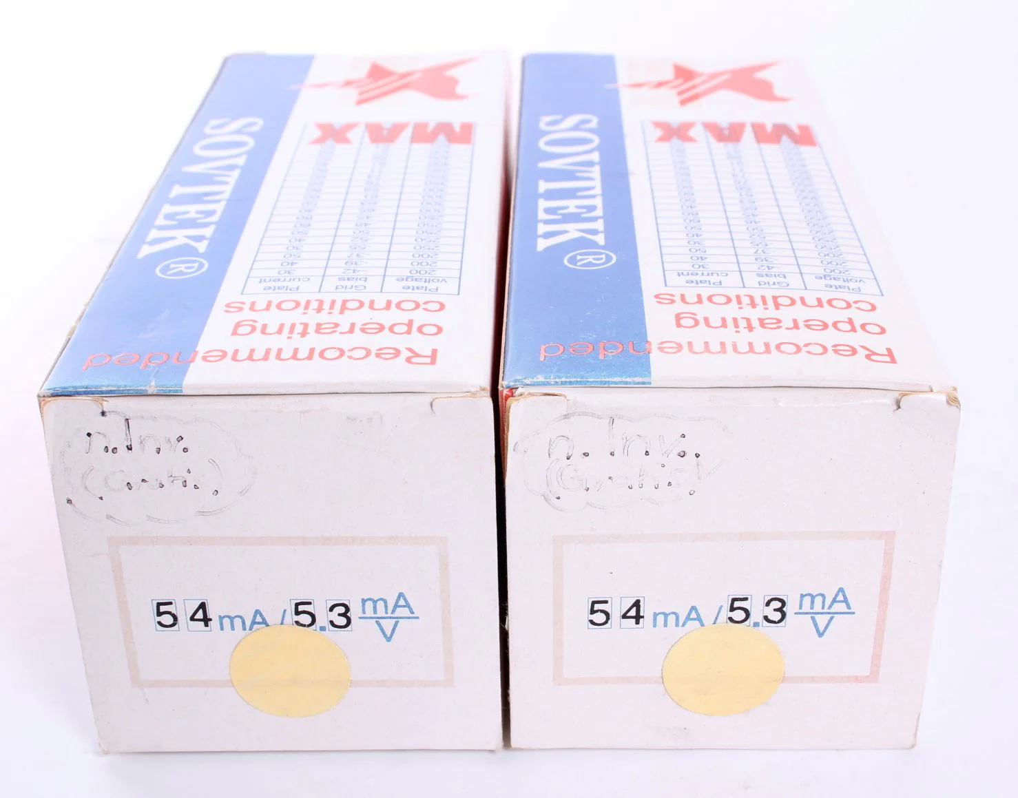 1995 Sovtek 300B NOS Tube Matching Duet 54MA / 5.8mA/V. - Image 2