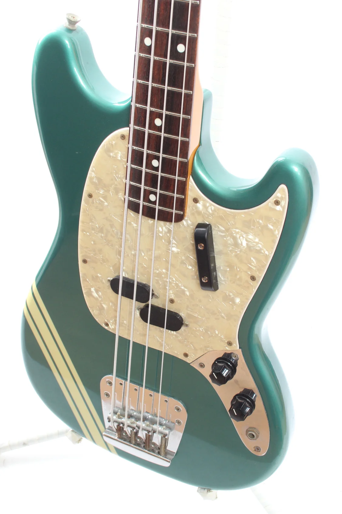 Ca. 1997 Fender Mustang Bass competition ocean turquoise metallic - Image 3